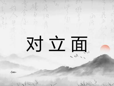 对立面 对立面