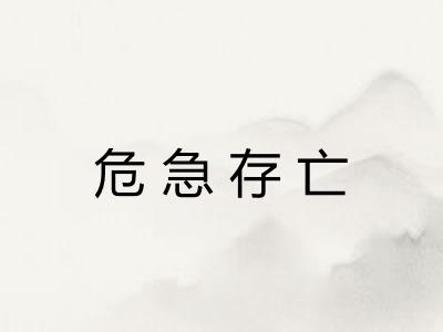 危急存亡 危急存亡