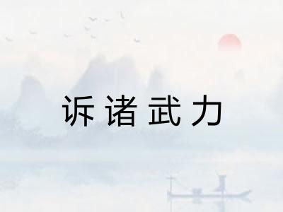 诉诸武力