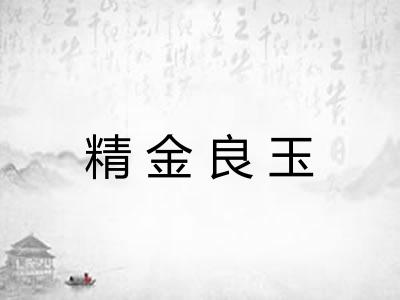 精金良玉 精金良玉