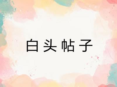 白头帖子