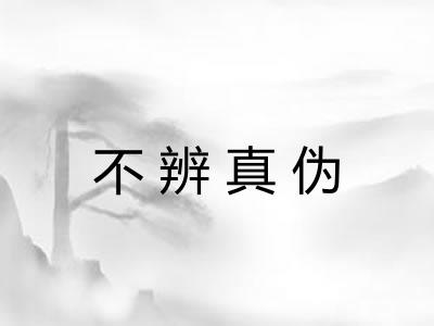不辨真伪 不辨真伪