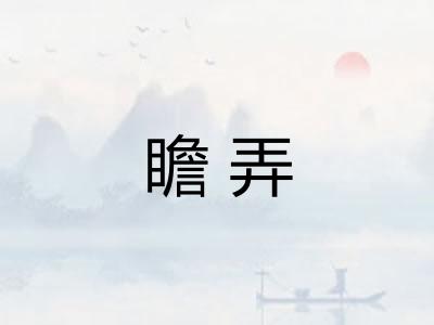 瞻弄 瞻弄