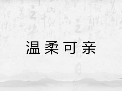温柔可亲 温柔可亲